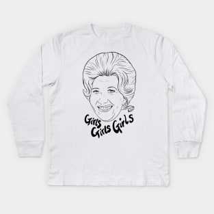 Mrs Garrett Kids Long Sleeve T-Shirt